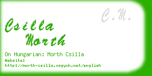 csilla morth business card